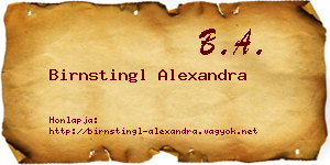Birnstingl Alexandra névjegykártya