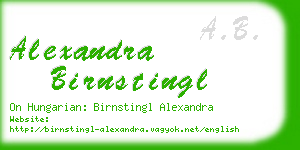 alexandra birnstingl business card